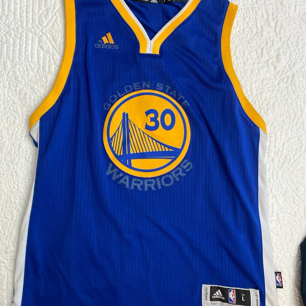 NBA Adidas Golden State Warriors Stephen Curry Swingman Jersey Youth Size Large